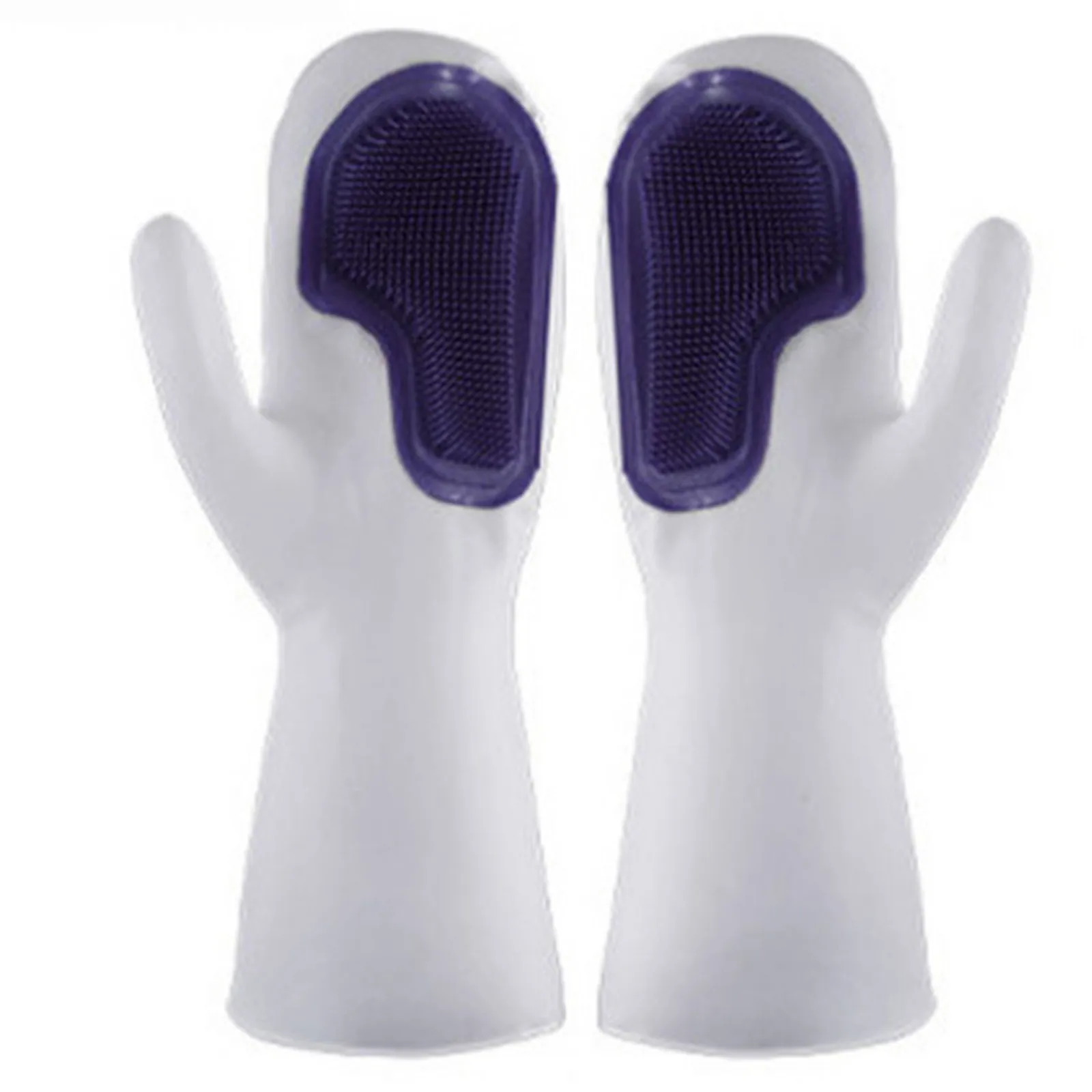Dishwashing Gloves, Silicone Cleaning Reusable Scrub Gloves For Wash Dish,Kitchen, Bathroom