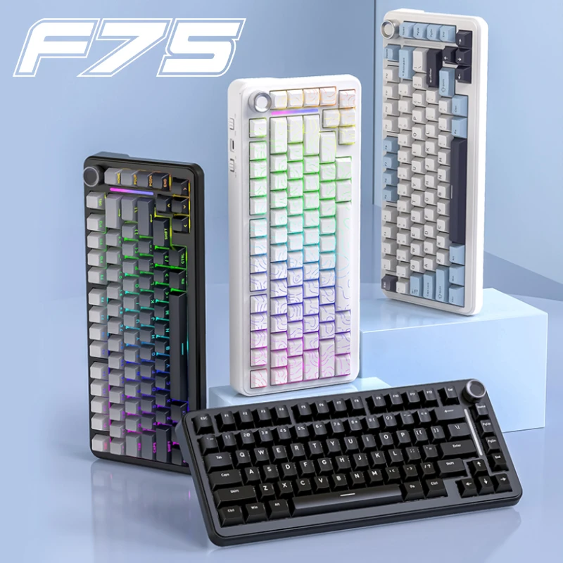 Aula F75 メカニカルキーボード グレイシャーブルー Amazon | AULA F75 ゲーミングキーボード メカニカルキーボード