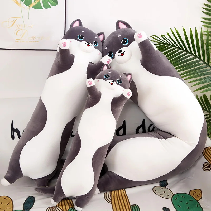 Lovely Husky Side Sleeping Body Pillow 50-130cm Bed Sofa Home Decorative Long Pillow Children Adult Birthday Present Cute Gift 2