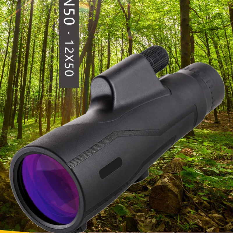 

12x50 HD telescope monocular camping powerful long-distance hunting binoculars portable with tripod mobile phone photo telescope