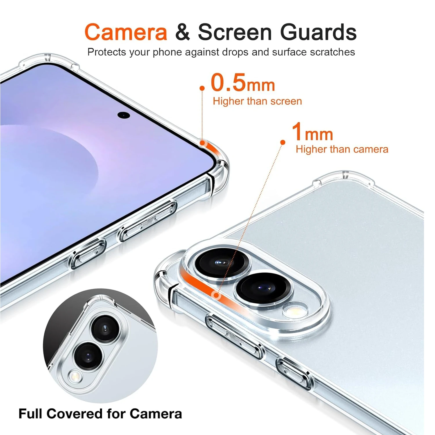 Transparent TPU Shockproof Protective Case with Reinforced Corners