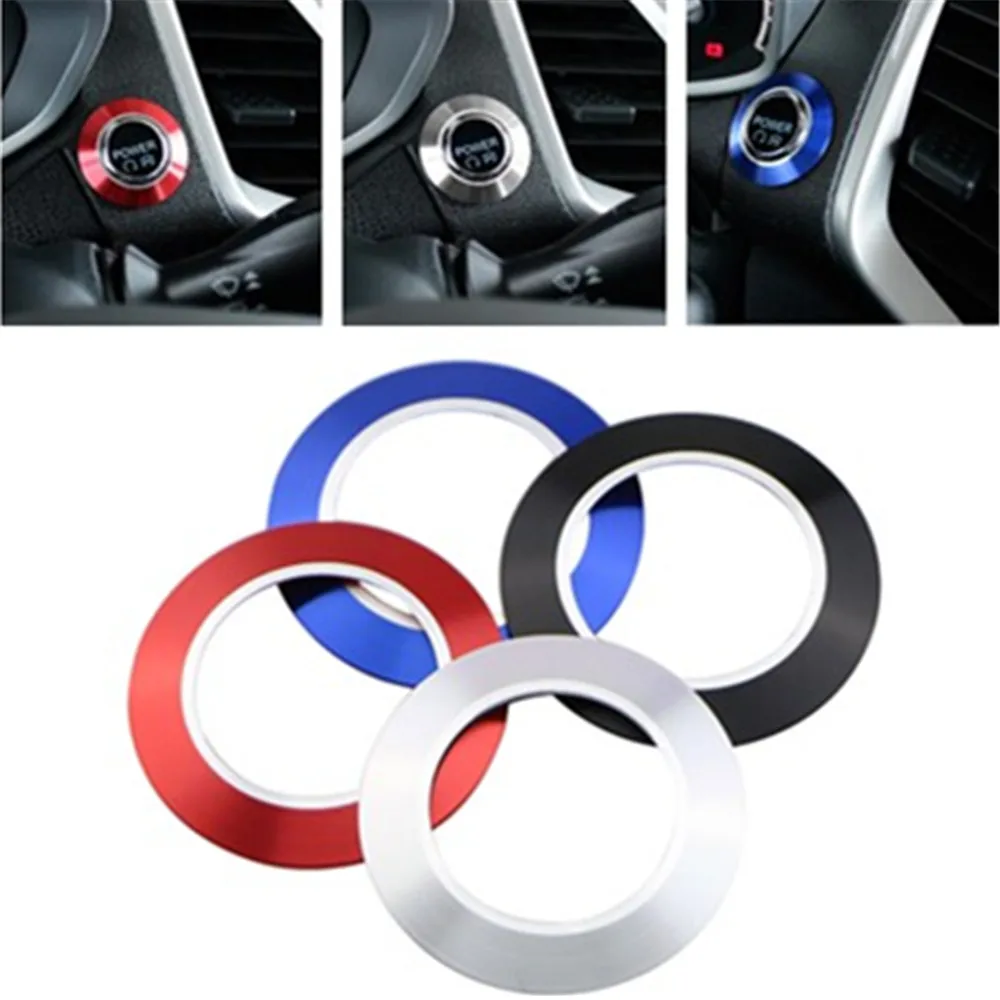 Smart One Key Pulsante Start Stop Anello Di Accensione Cover Sticker Per Ford Ecosport Fiesta Mk7 2009 - 2016 Adesivi
