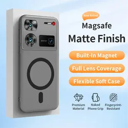 Magnetic TPU Soft Matte Clear Phone Case with Magsafe Compatibility for ZTE nubia Z50 Ultra (GRAY)