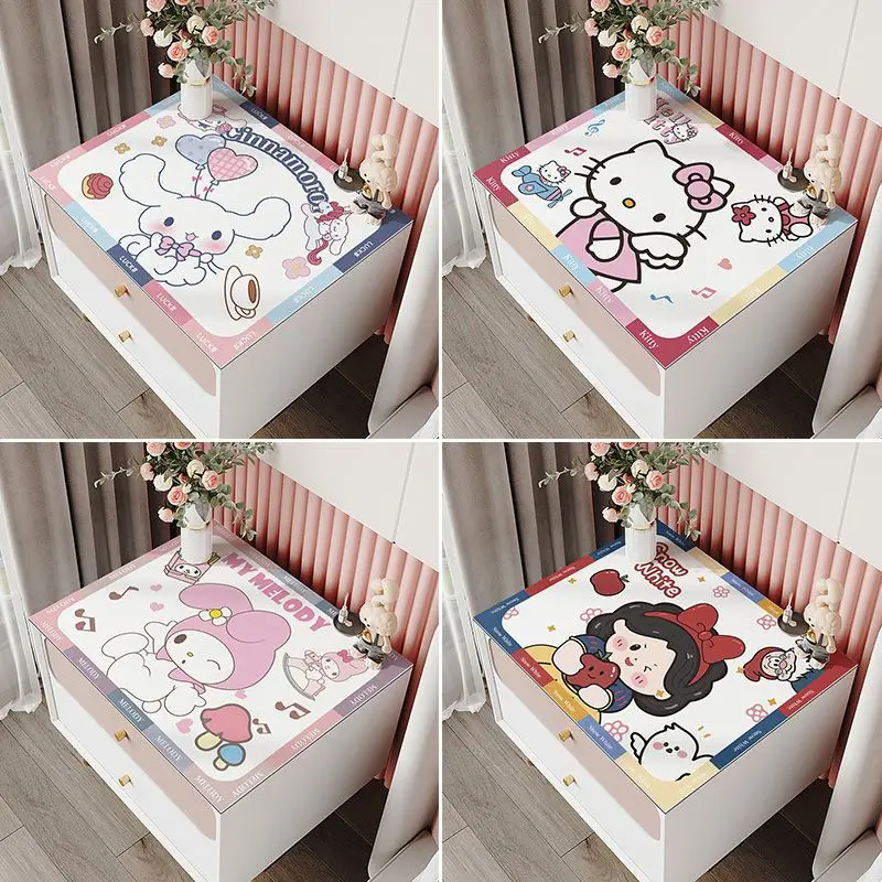 

Sanrio аниме Hello Kitty Kuromi My melody Kawaii прикроватный столик водонепроницаемый кожаный коврик для стола для спальни с мультяшным рисунком защита для рабочего стола
