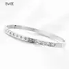 Bwise Waterproof Luxury Colorful Cubic Zirconia Bangles Stainless Steel Open Bracelet Bangle 18k Plated Fashion Jewelry Women 4