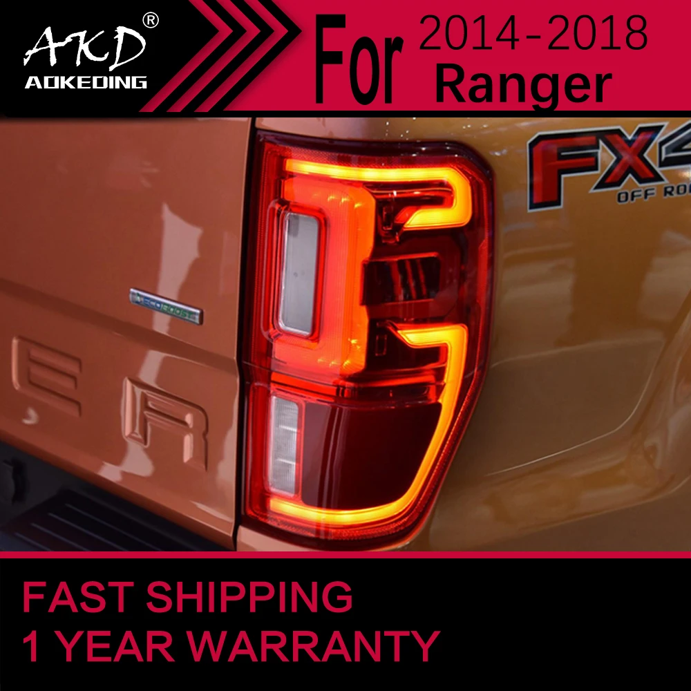 

Car Lights for Ford Ranger LED Tail Light 2012-2020 Ranger Stop Lamp Brake Signal DRL Reverse Automotive Accessories