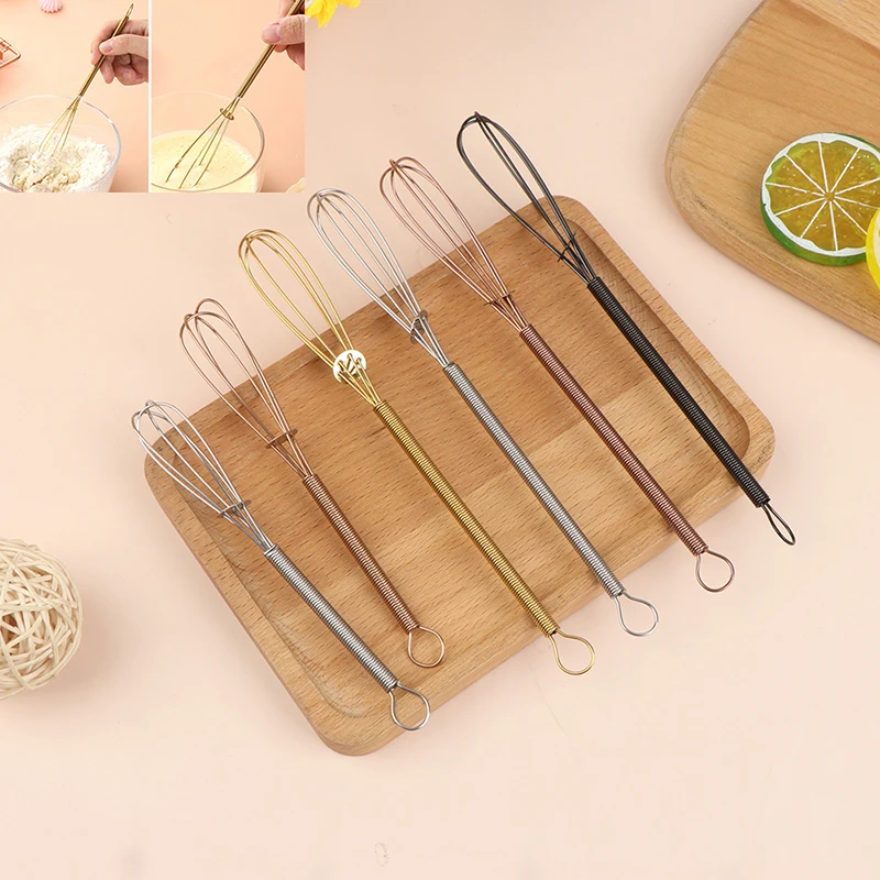 MINI Stainless steel Whisk Egg Beater Wisk Manual Balloon Wire Whisk Milk Blende