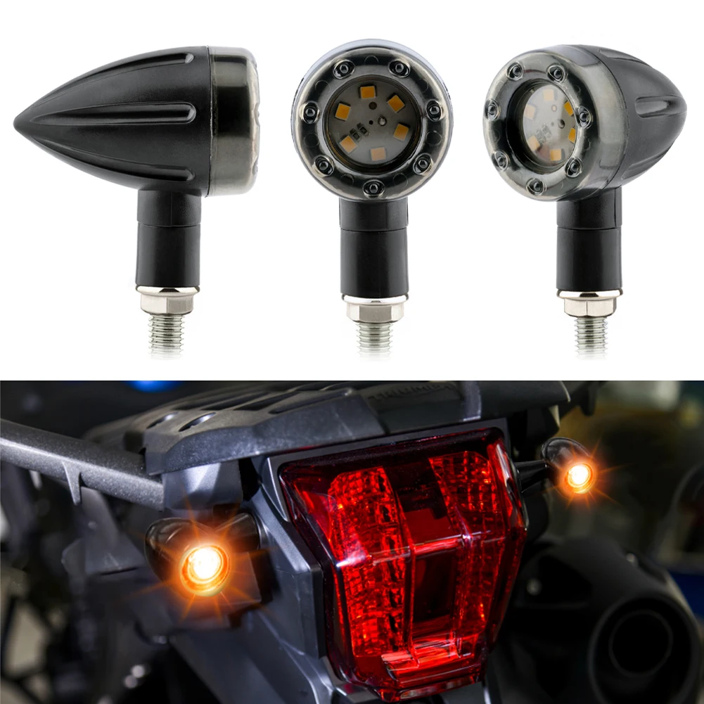 2Pcs Moto Led Mini Indicatore Di Direzione Bullet Indicatori Di Moto Stop Light Led 12V Adatto Per Harley Chopper Moto Scooter
