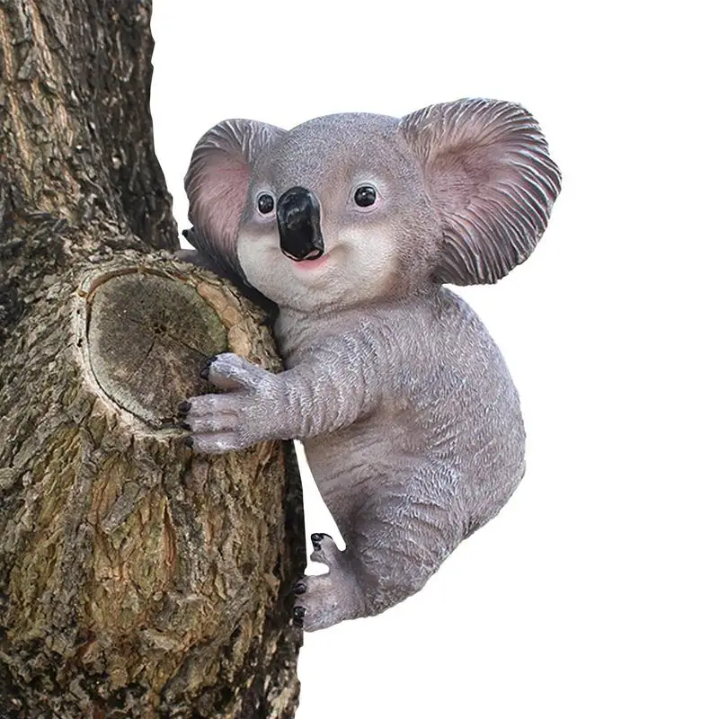 

Ветка дерева коала, украшение для сада, милая качели, искусственное украшение для сада из смолы, настольное украшение