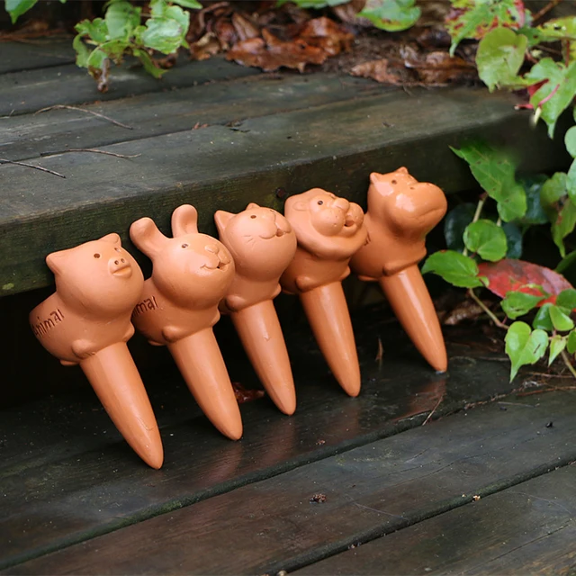 Automatikus Öntözés Lusta Ember Székhelye Zamatos Virág Edény Bonsai Dekoratív Virágszerszám Piros Fazekas Kis Dísz