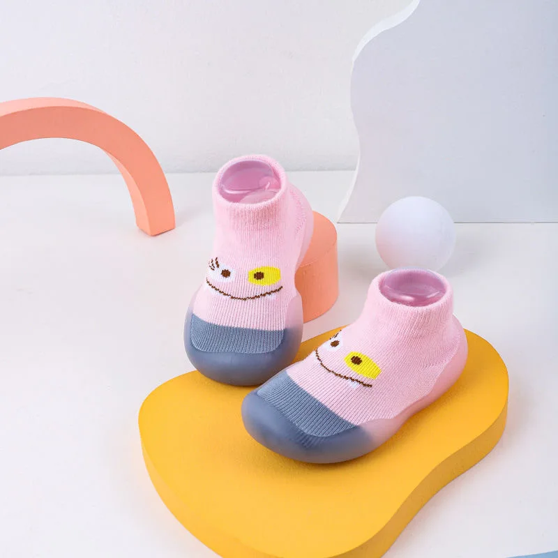 Newborn Socks With Rubber Soles Cartoon Baby Shoes Infant Sock
