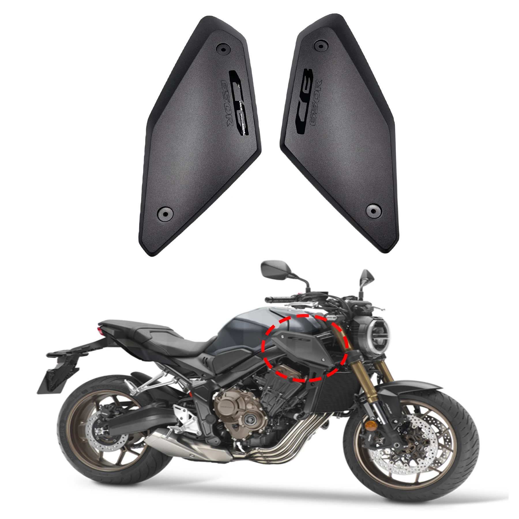 

New CB650R Tank Frame Side Panel Cover Shell Protector Fairing Bodykit Fit For Honda CB 650R CBR650R 2019 2020 2021 2022