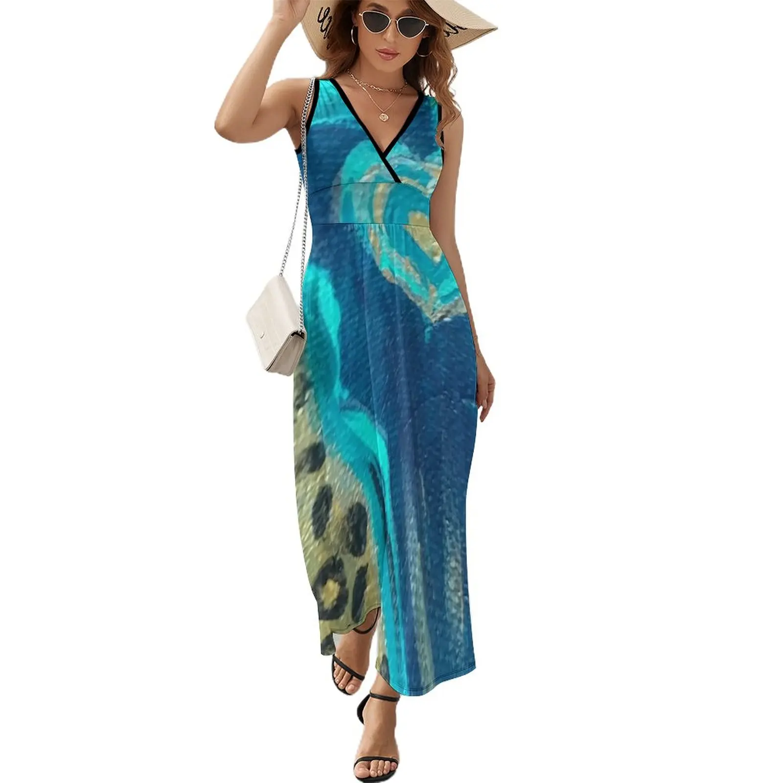 

Florida Teal Love Sleeveless Dress dresses with long sleeves evening dress Summer skirt dresses for woman 2023