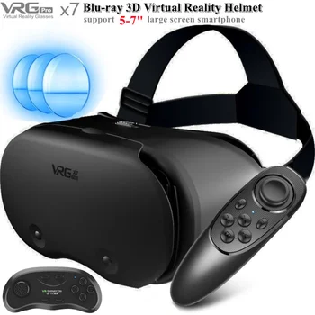 Scatola per occhiali 3D per realtà virtuale VRGpro X7 VR originale Casco in cartone VR Google per smartphone IOS Android 5-7", bilanciere wireless 1