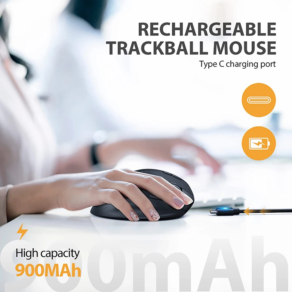 SeenDa 2.4G Bluetooth Rechargeable Mice Adjustable DPI 3 Device Connection RGB Wireless Trackball Mouse for PC Laptop iPad Mac cheap computer mouse