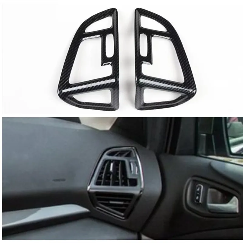 

Carbon Fiber ABS Car Dashboard Side Air Outlet Vent Panel Cover Trim Car Sticker For Ford Kuga EcoSport 2013 2014 2015