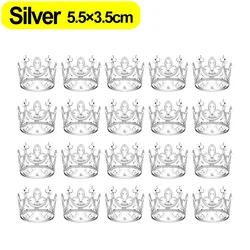 Elegant Pearl Crown Cake and Cupcake Toppers - Perfect for Kids' Parties, Weddings, and Celebrations (Silver)