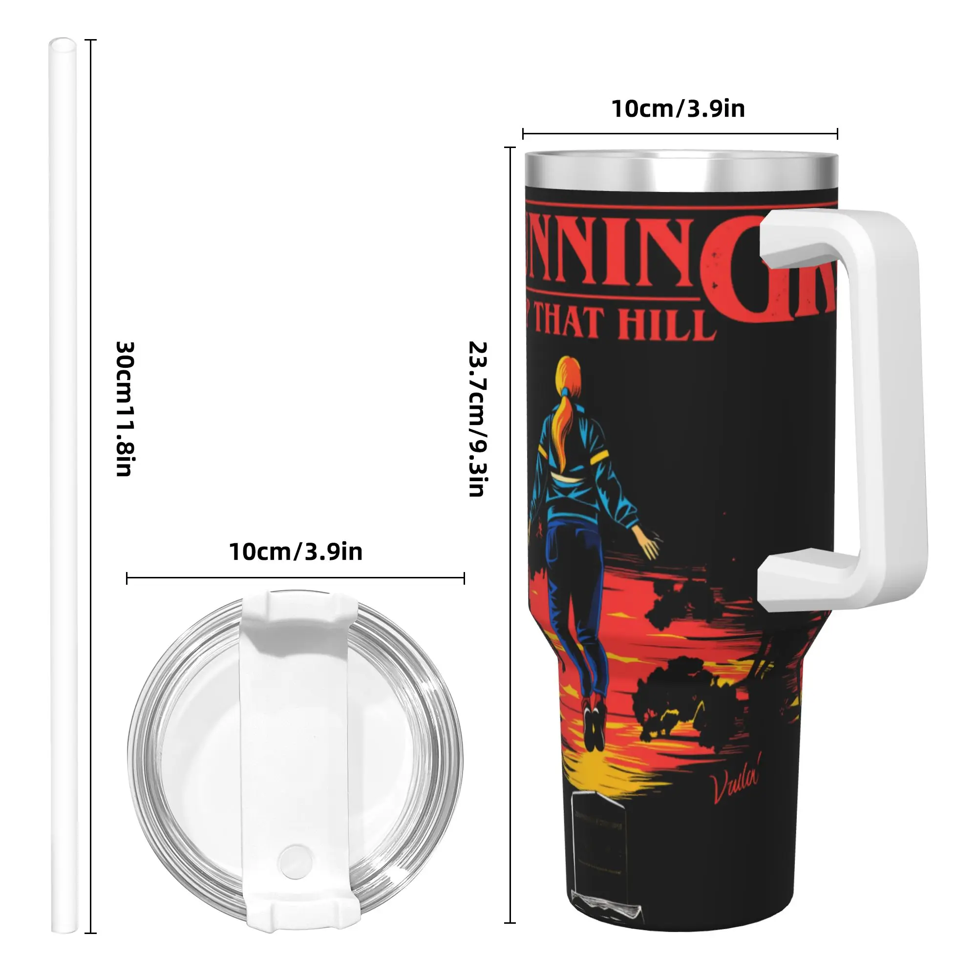 40oz Stainless Steel Tumbler with Straw - American TV Series Inspired Design
