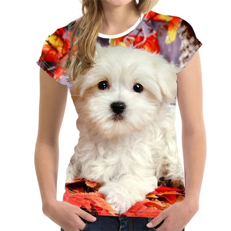 

Unisex Animal Dog 3D Print T Shirt Summer Short Sleeve Universal Girls O Neck Top 6x Oversized Top 2022