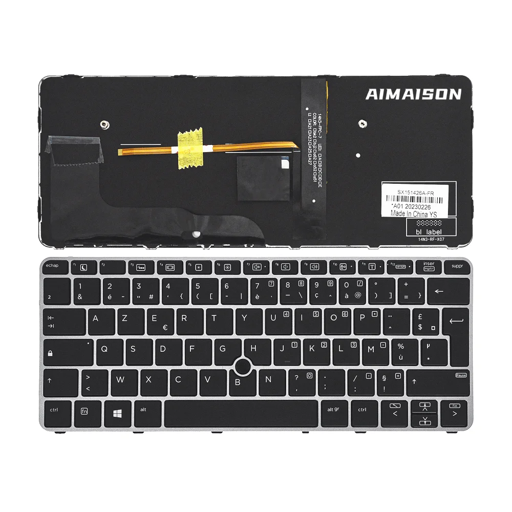 Clavier HP EliteBook 8460p 8460w 8470p 8470w - Cadre Inclus Français Azerty