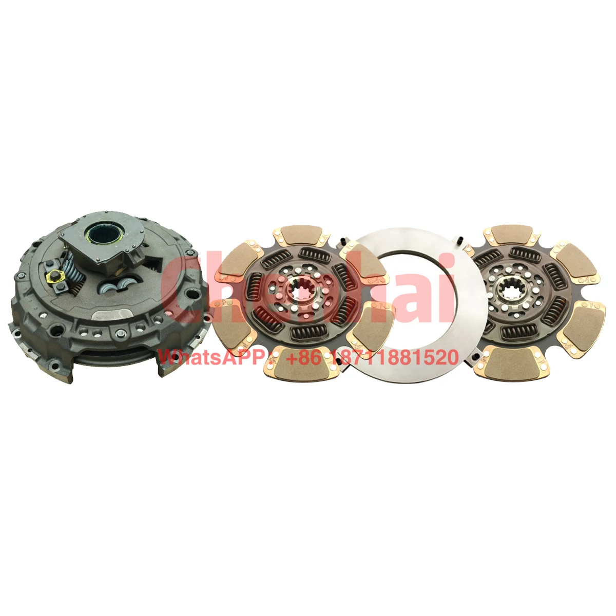 

208925-20 (380mm)15 1/2" x 10T x 2" Terbon Pull Type Manual Adjust Clutch Kit Set For American truck