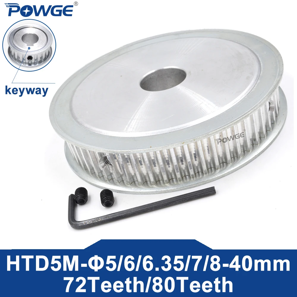 Poulie Synchrone HTD 5M 19 Dents - Alésage Multiple (5 à 20 Mm) - Pour Courroie Largeur 15 Ou 20 Mm - Alliage D'aluminium