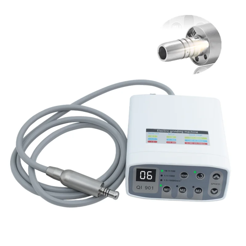 

Clinical brushless LED Micro Motor Internal Water Spray Work With 1:5/1:1/16:1 Contra Angle Electric Grinding Machine