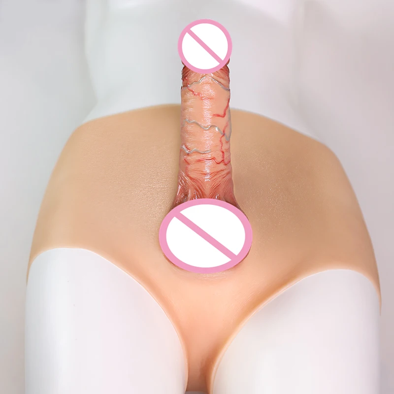 Skin Feeling Hollow/Solid Silicone Lesbian Strapon Dildo Panties Real Male Dick Sex Toys For Women Men Underwear Penis Pants