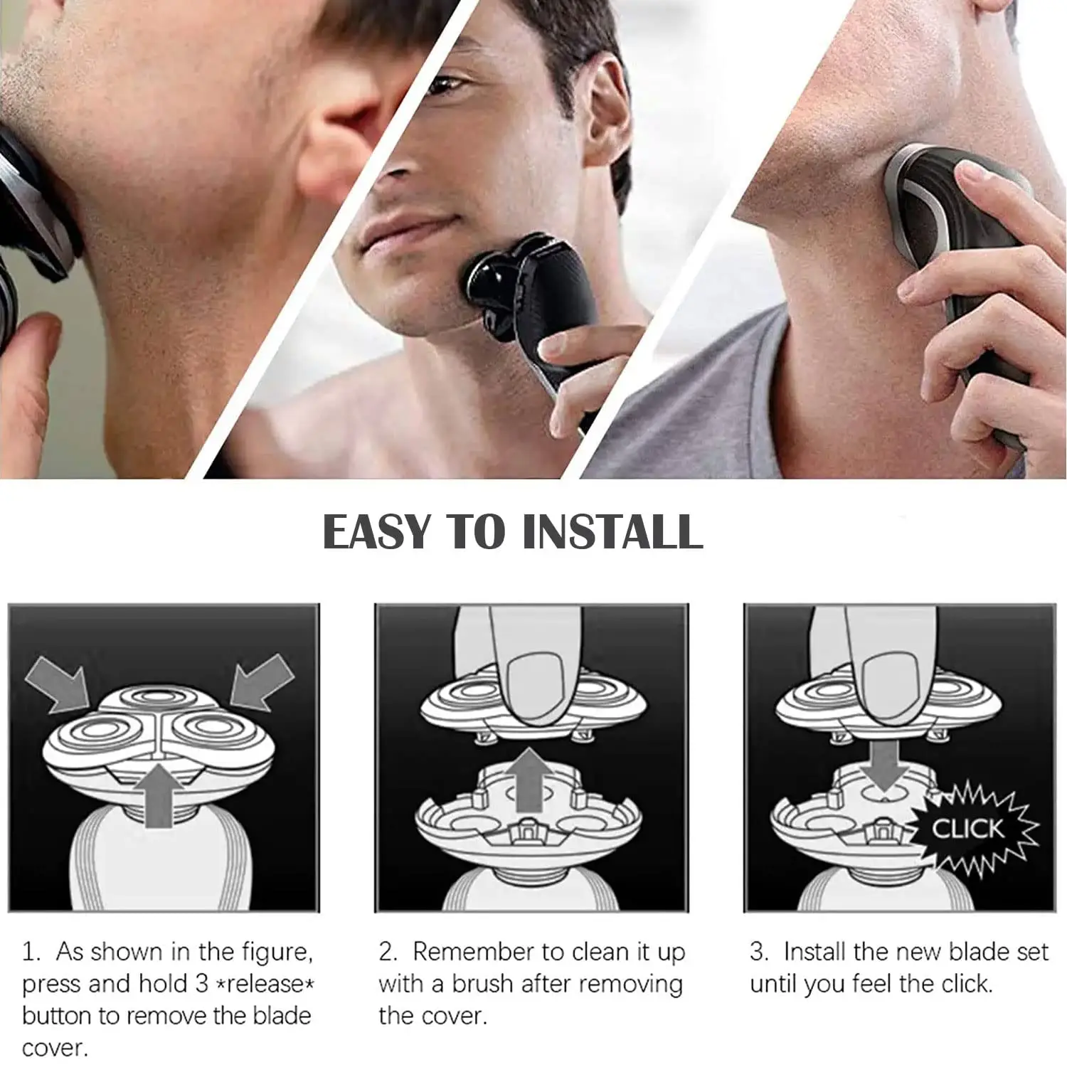 RQ11 Replacement Shaver Heads Blades Compatible with Philips Norelco Sensotouch 2D Series 1150X,1160X,1170x,1180X,RQ1100 Series