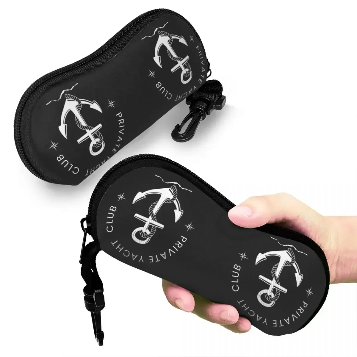 Private Yacht Club Shell Glasses Case Protective Sunglasses Box Women Men Soft Eyeglass Bag Pouch