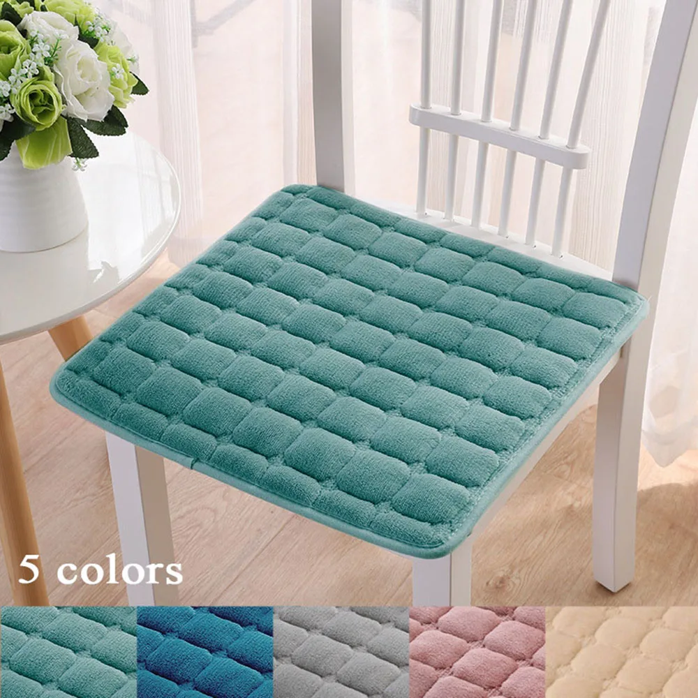 

Thickened Chair Cushion Square Multicolor Garden Home Kitchen Office Indoor Dining Chair Cushion Non-Slip Chair Seat Cover