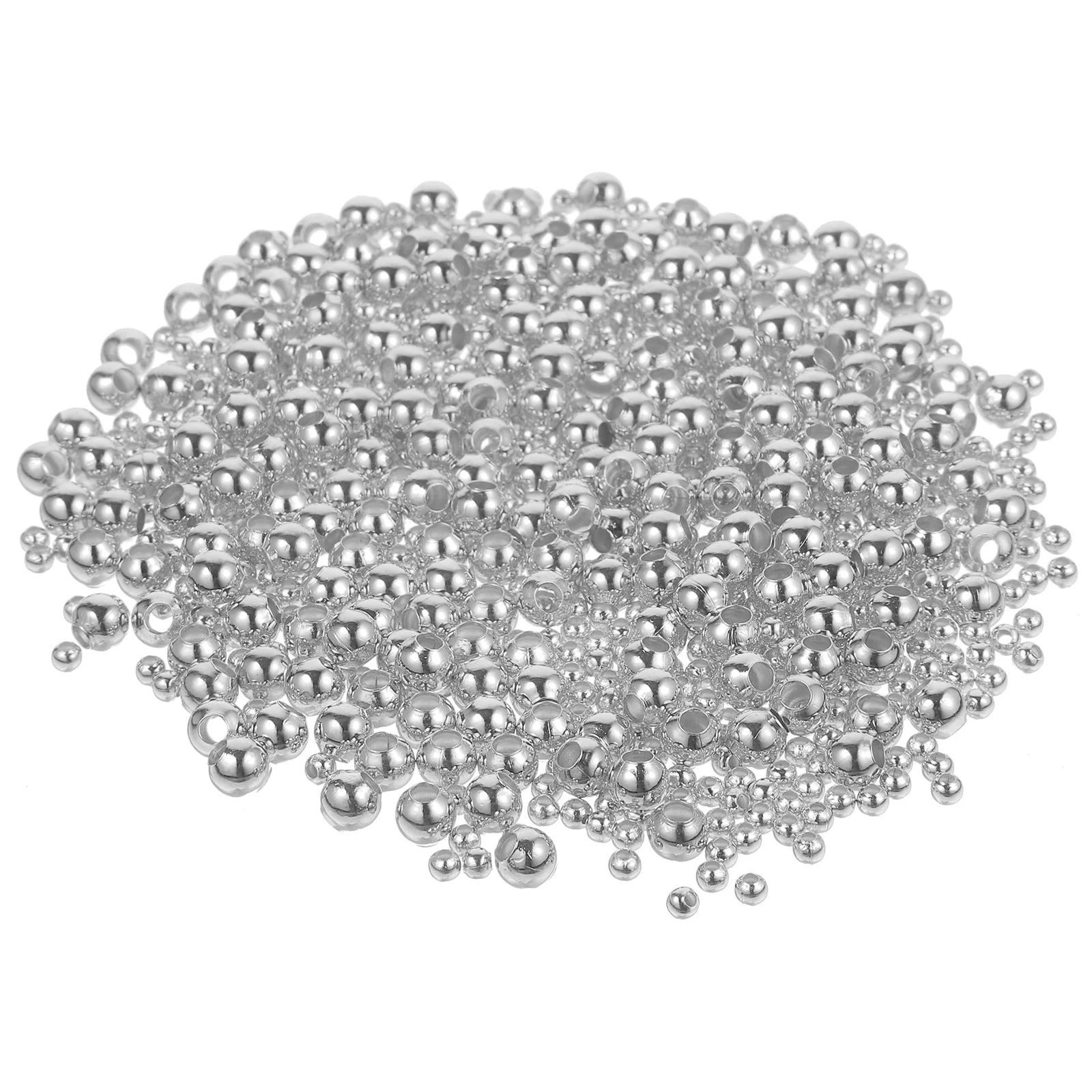 

800pcs Jewelry Beads Bracelet Diy Beading Beads Metal Spacer Beads Decorative Jewelry Loose Beads