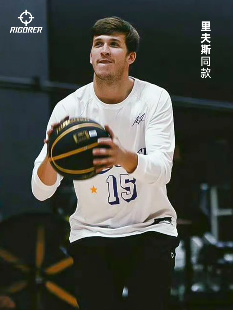 Rigorer Austin Reaves Signature Round Neck Long Sleeves T-shirt basketball jerseys men sport tees for Basketball Training