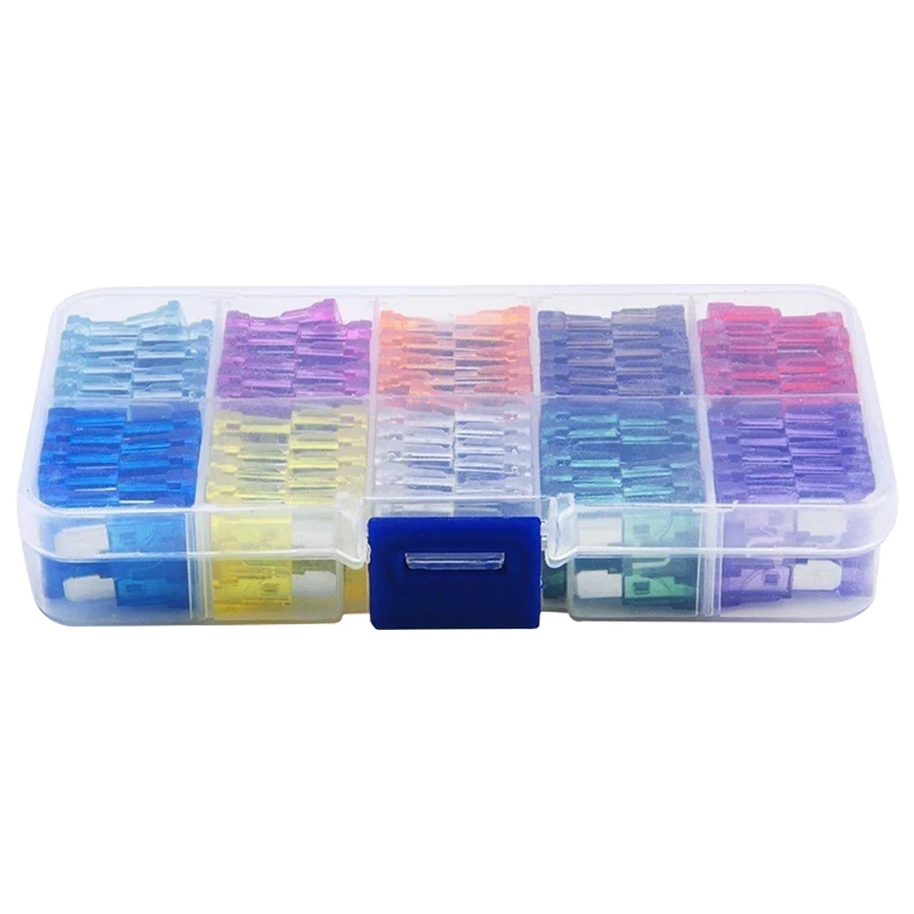 100Pcs Auto Fuse Kit 15A 20A 25A 30A 35A 10 Types Car Fuse Assortment with Box Blade Type Assorted Kit