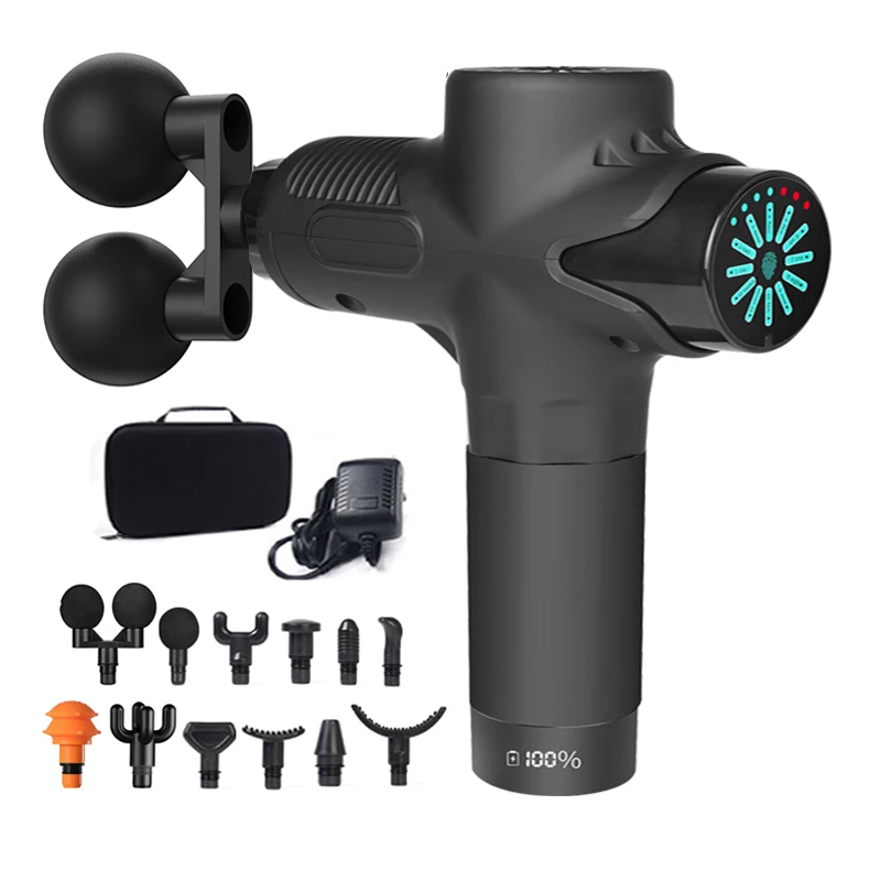 24VProfessionalMassageGunElectric12HeadHighFrequencyPercussion