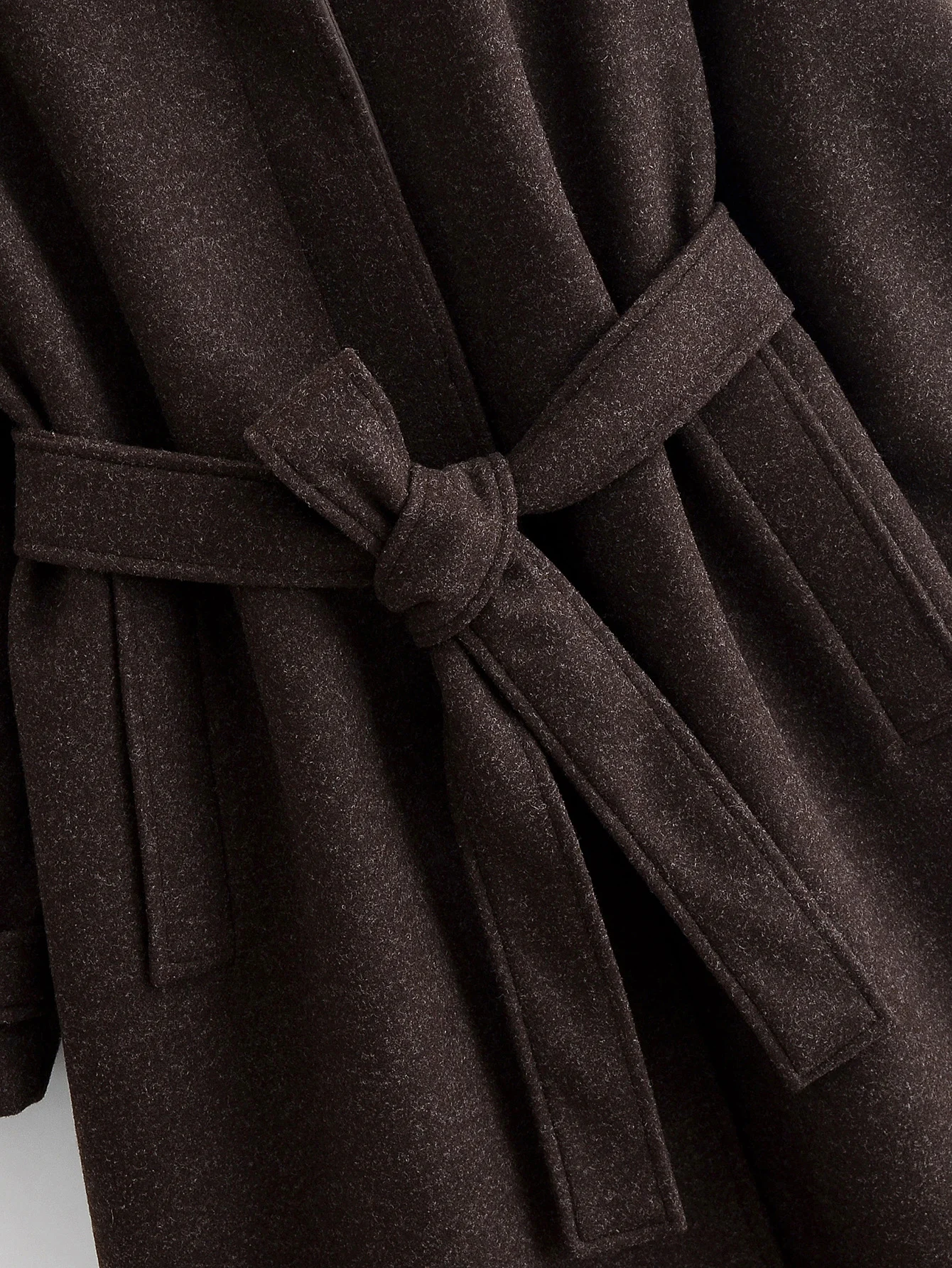 Women's Coffee Autumn Winter New Woolen Coat Female Long-Sleeve With Belt Solid High Street Loose-Fit Long Fashion Elegant Overc