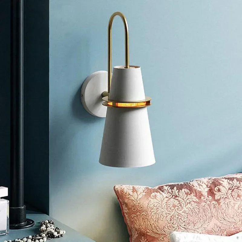 

Nordic Horn Sconce Wall Light Modern Indoor Lighting Living Bedroom Bedside Wall Lamp Aisle Hallway Corridor Decor LED Lamps 6pa