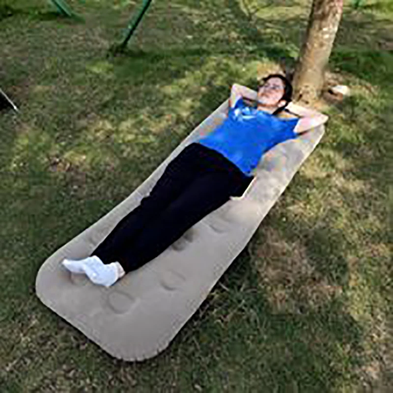 Single air mattress Outdoor camping inflatable mattress Portable inflatable bed Outdoor tent sleeping mat floor