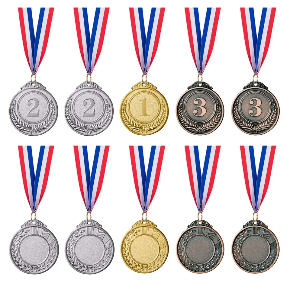 Medalhas Ouro Prata Bronze - 48 Unidades Fita Pescoço Competições
