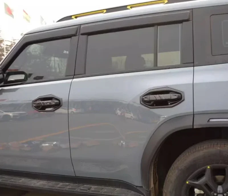 자동차 문짝 보울 핸들 프레임, JETOUR Traveler T2 2023 2024 바디 문짝 핸들 트렁크 장식, 밝은 스트립 패치 부품