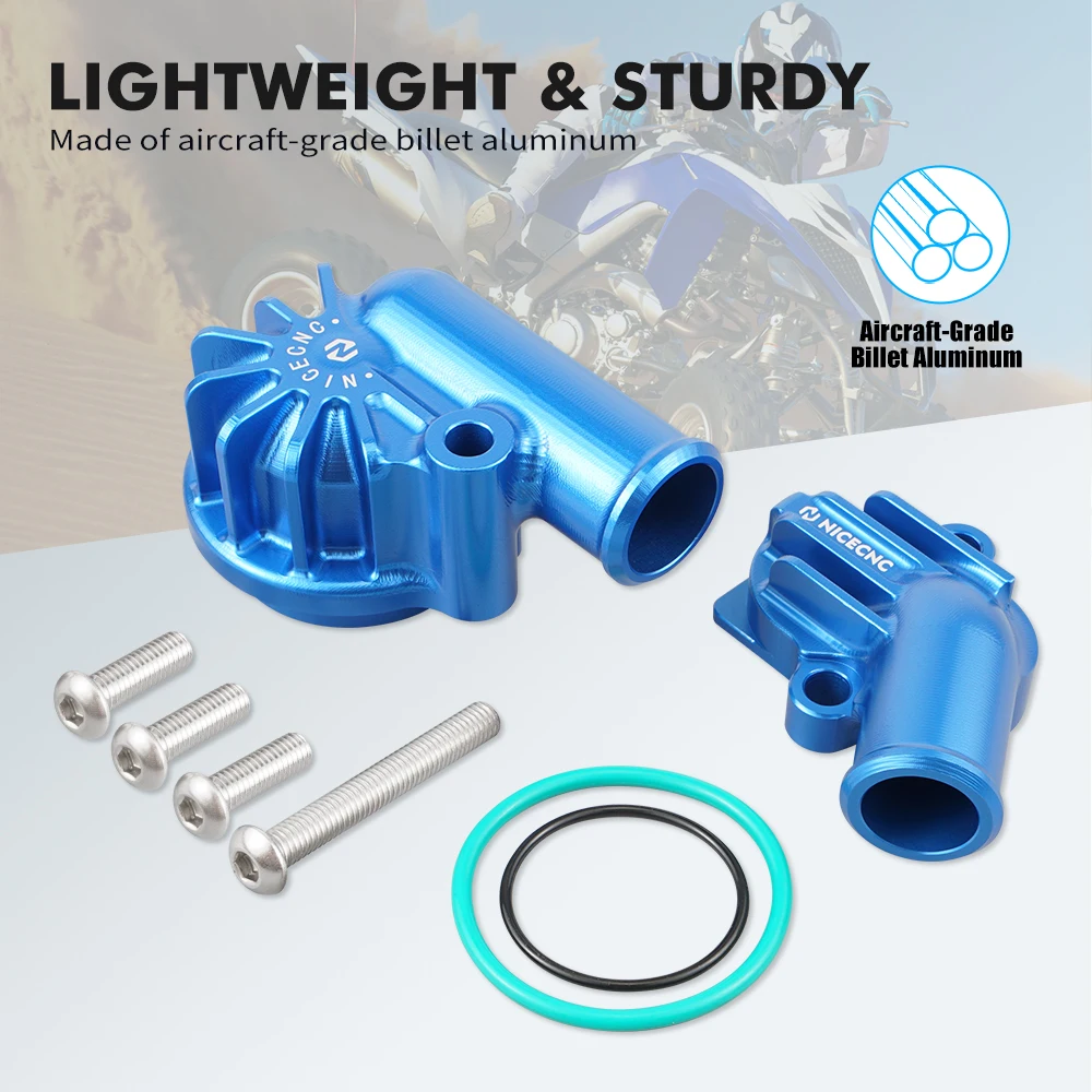 NICECNC ATV-Wasserpumpen-Einlass-Auslass-Abdeckungs-Set für Yamaha Raptor 700 2006–2024, Raptor 700R 2009, 2011–2024, schnellere Kühlungsset – Detail 10