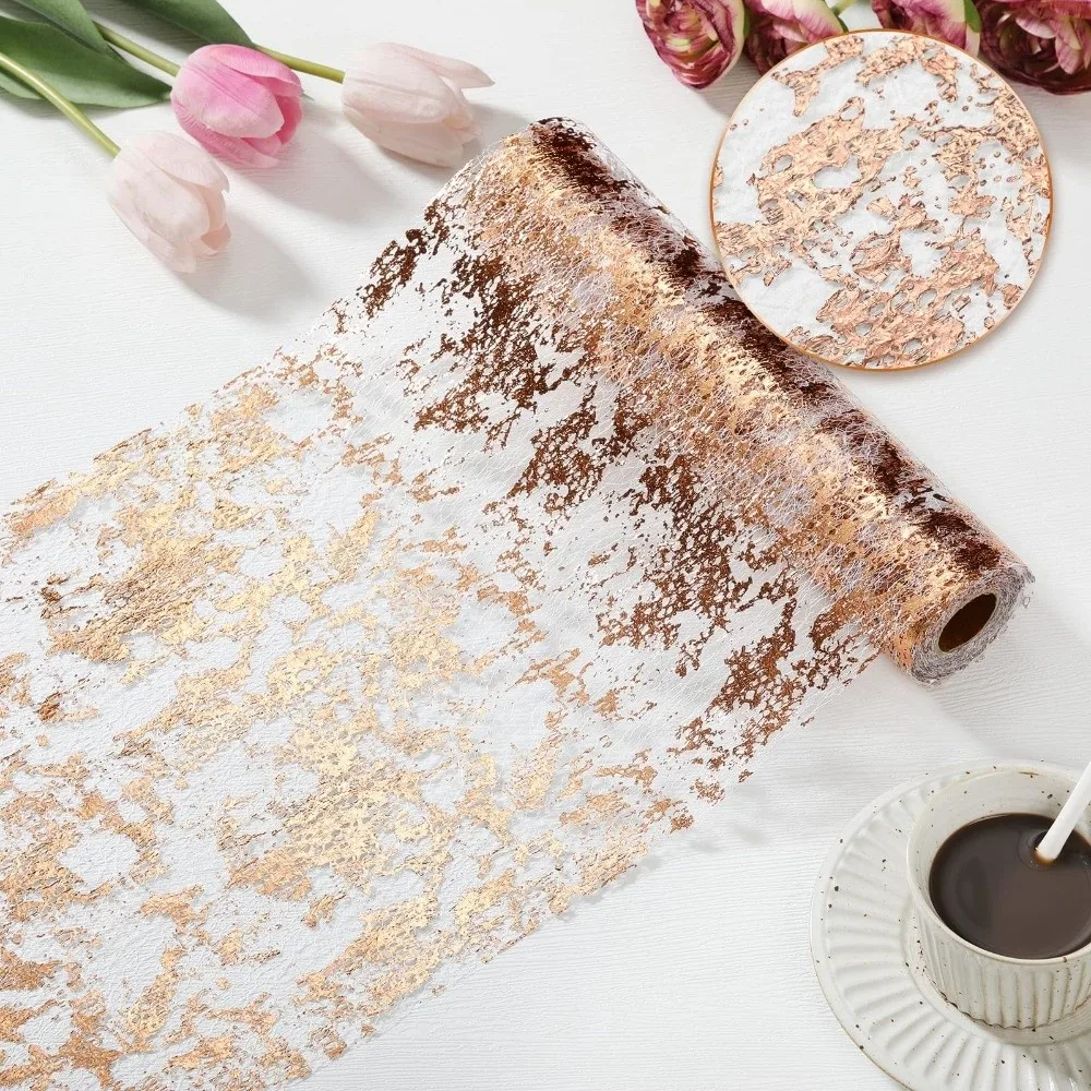 Polyester Glitter Table Runner for Christmas Decor