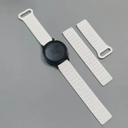 Magnetic Silicone Strap Bracelet - Universal Smartwatch Band 22/20mm for 1PCS 22MM (B - White)