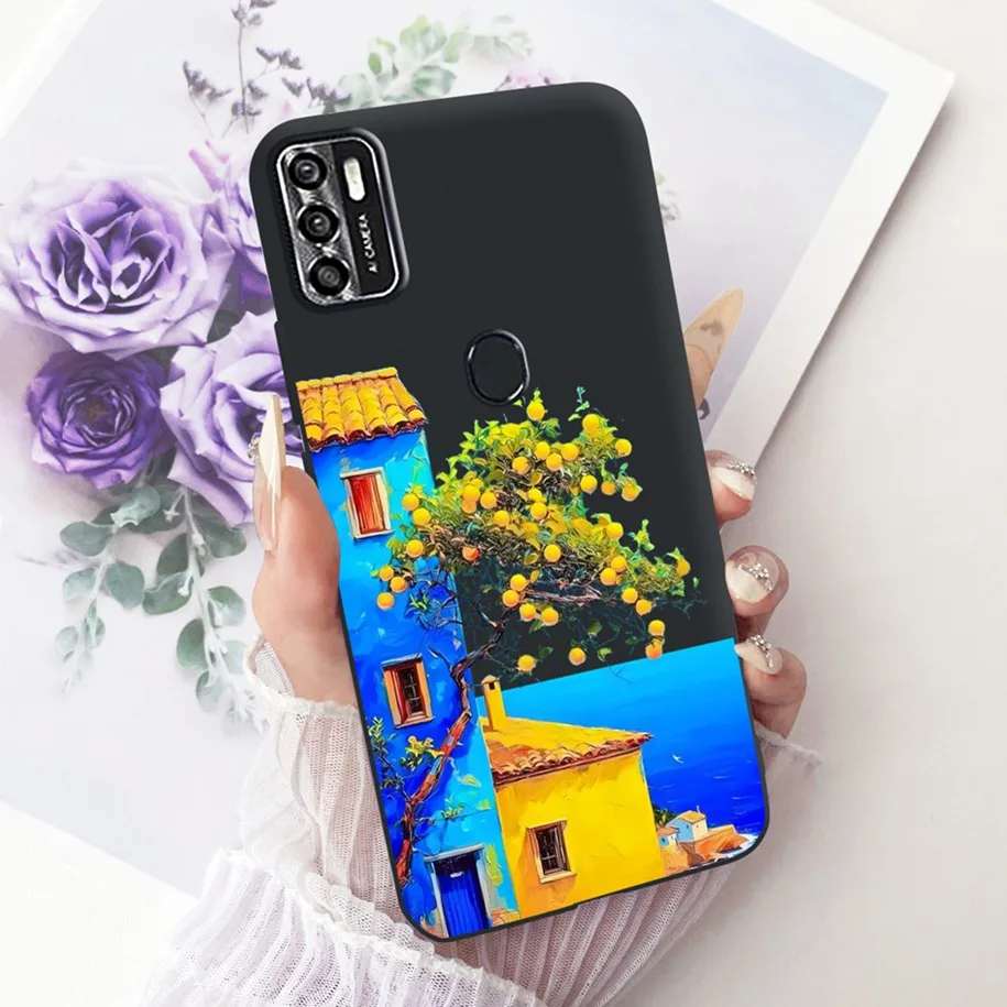 Floral Soft Black Silicone Bumper Phone Cover