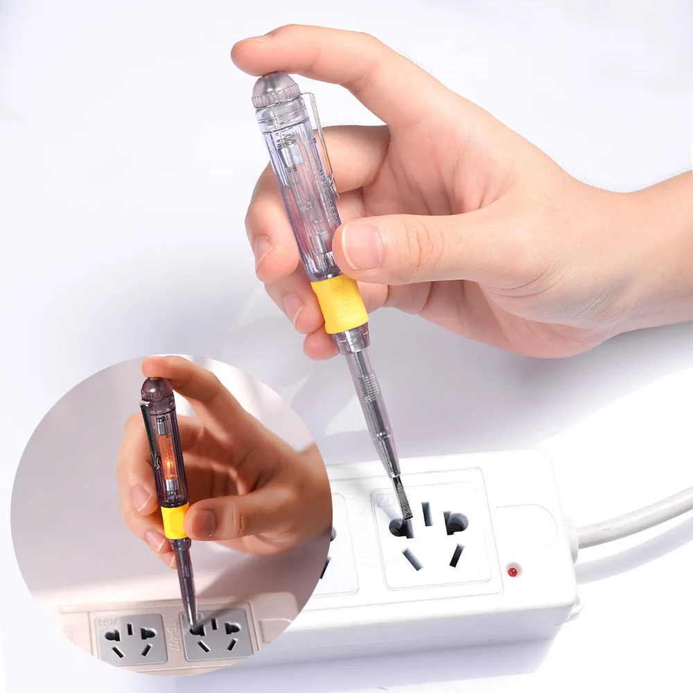 Superbat Replacement 2-function Electric Test Pen Slotted&Phillips Tip Screwdriver Electrify Voltage Detector 100-500V 138mm