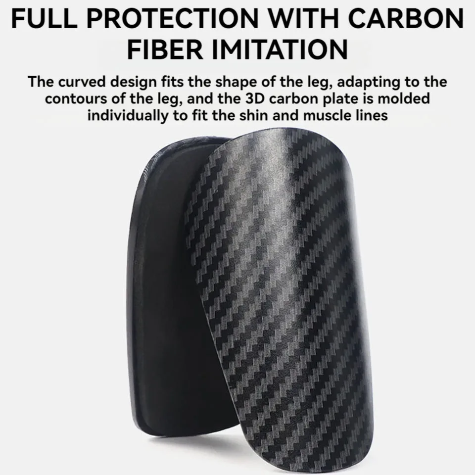 Carbon Fiber Mini Soccer Shin Guards Football Shin Support Mini Football Board Kids Adults Guards Protective Equip soccer shin guards shin guard pads