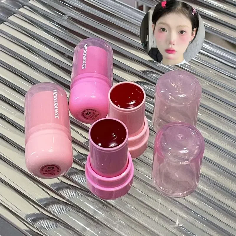 Fruit Jelly Blush Stick Strawberry Rose Tint Cheek Color Brighten Lips and Cheeks Rouge Lasting Waterproof Makeup Blusher Sticks 4
