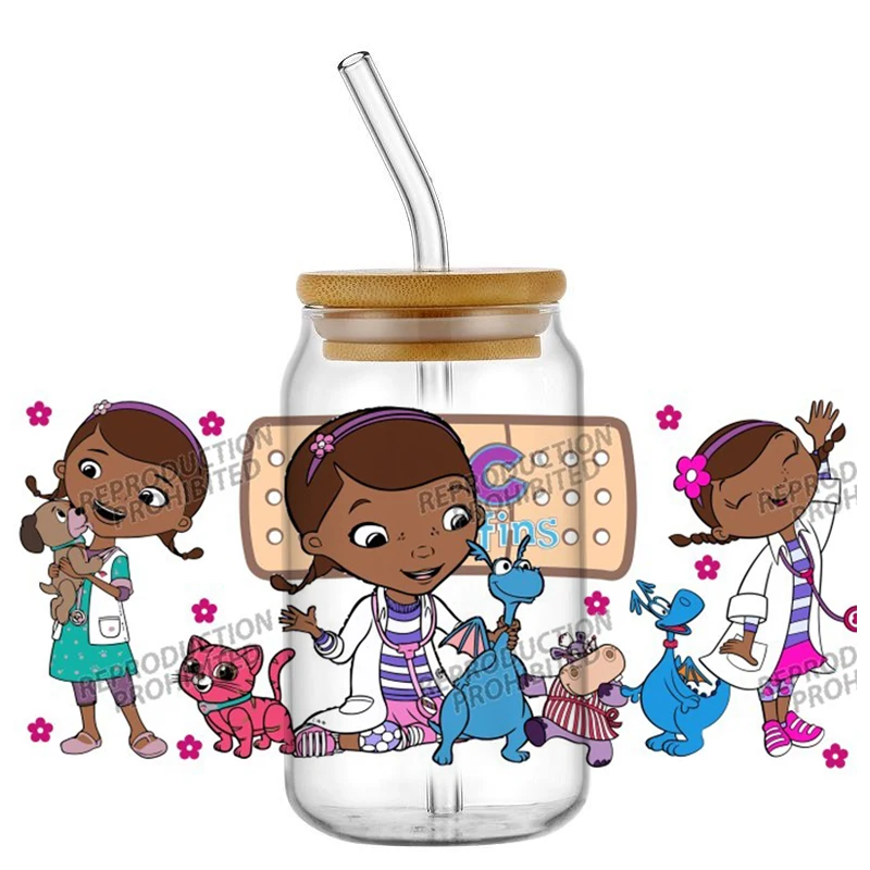 Cartoon Animation Doc McStuffins Pattern UV DTF Transfer Sticker