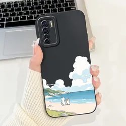 Shockproof Silicone Soft Back Cover Case - Enhanced Protection for OPPO F15 (TYhei1997)