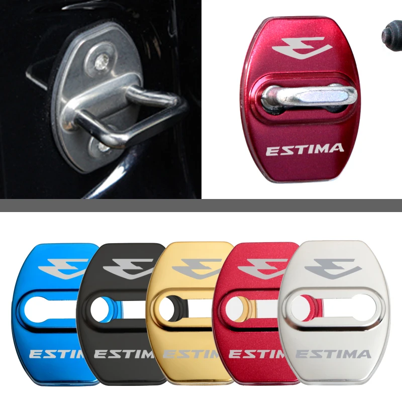 ES-01 Door Lock Cover stainless steel case for Toyota Estima assessories car styling | Автомобили и мотоциклы